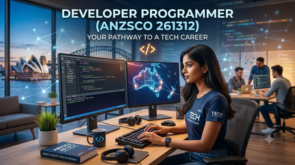 Developer Programmer creating and maintaining software applications