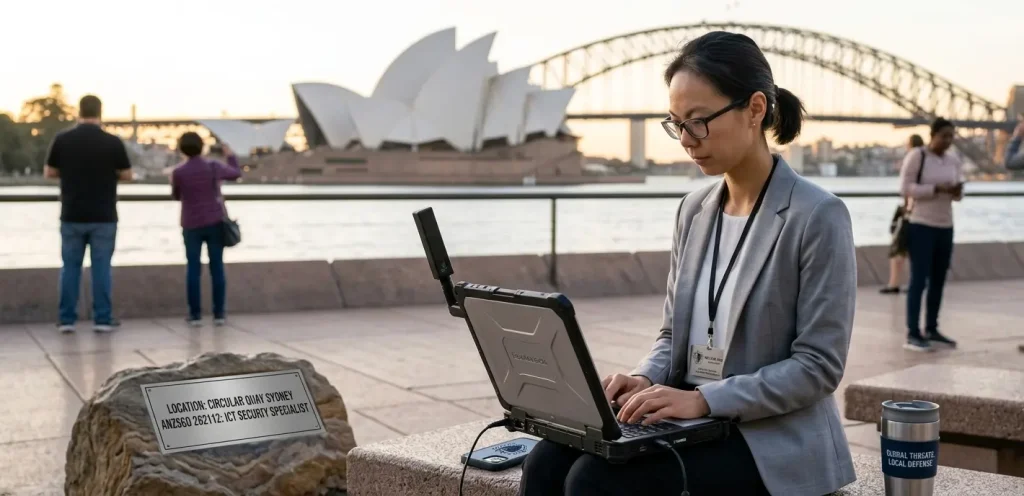 ICT Security Specialist monitoring cybersecurity systems and protecting networks