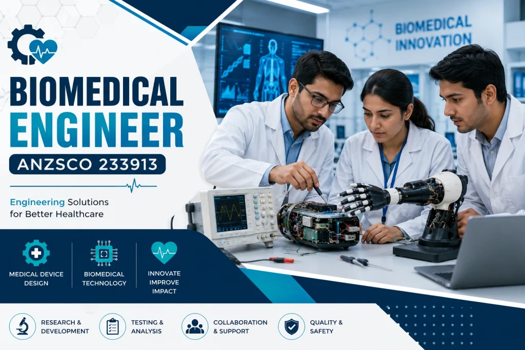 Biomedical Engineer ANZSCO 233913 developing medical devices
