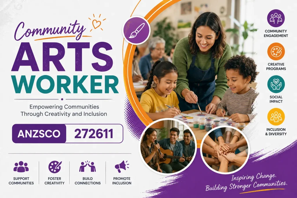 Community Arts Worker ANZSCO 272611 supporting creative community programs.