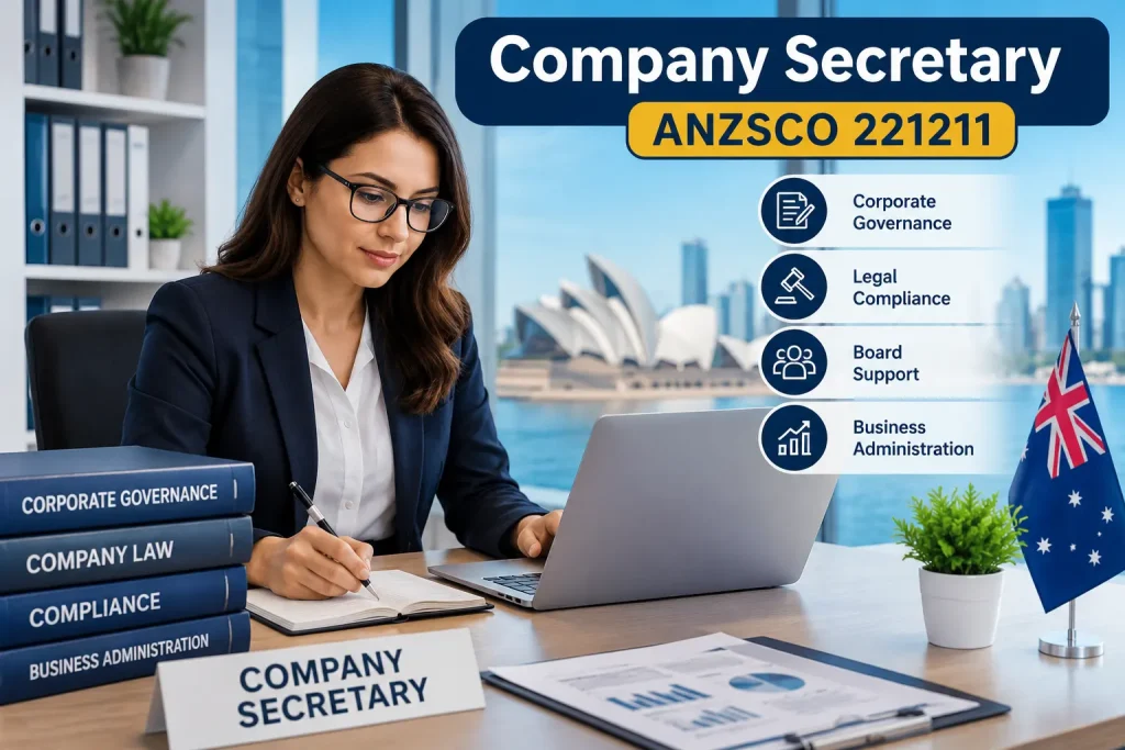Company Secretary ANZSCO 221211 professional corporate governance role in Australia