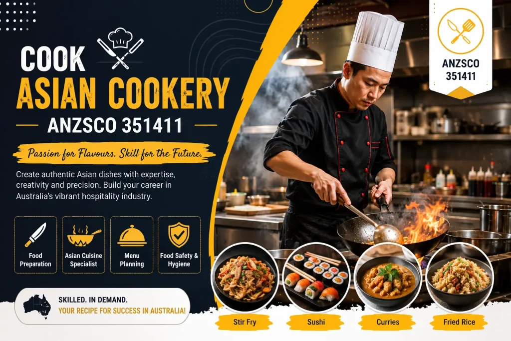 Cook Asian Cookery ANZSCO 351411 preparing Asian cuisine