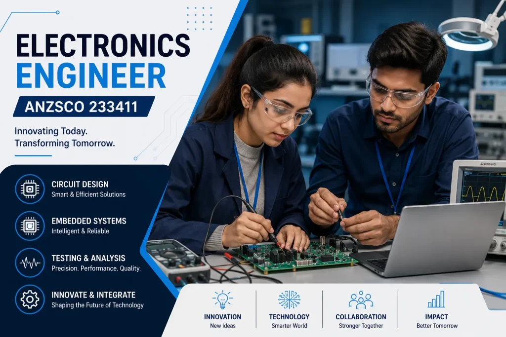Electronics Engineer ANZSCO 233411 testing electronic circuit boards
