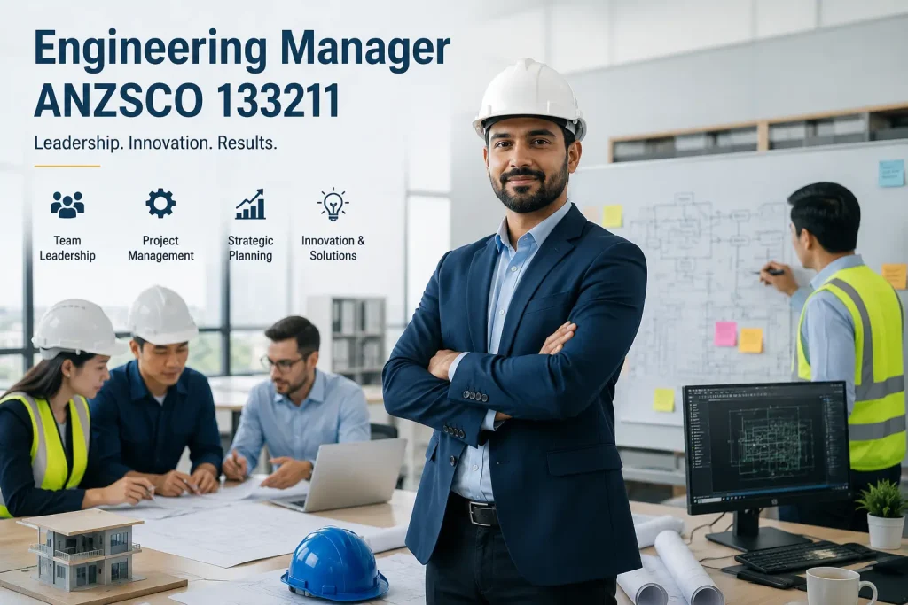 Engineering Manager ANZSCO 133211 leading an engineering project team