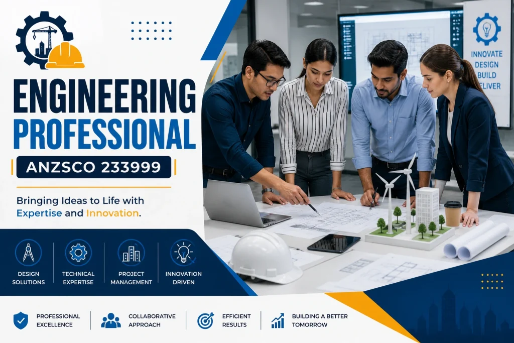 Engineering Professional ANZSCO 233999 collaborating on engineering project