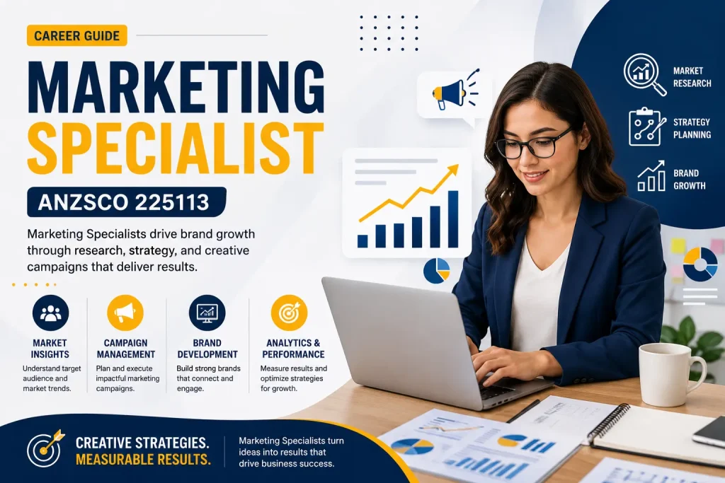 Marketing Specialist ANZSCO 225113 career and skills overview