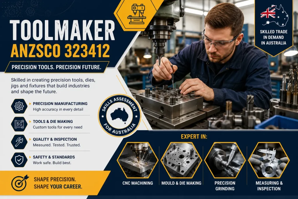 Toolmaker ANZSCO 323412 creating precision tools
