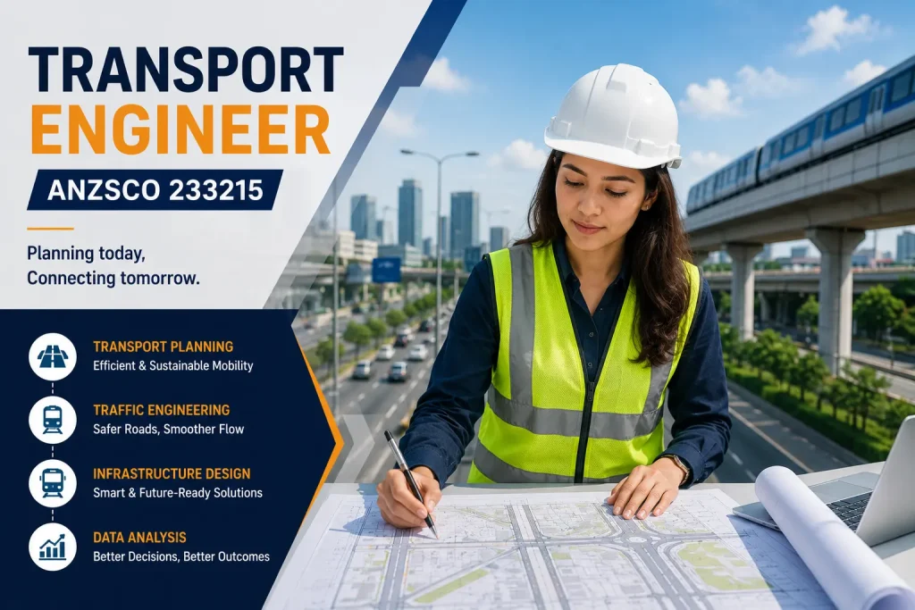 Transport Engineer ANZSCO 233215 planning modern transport infrastructure